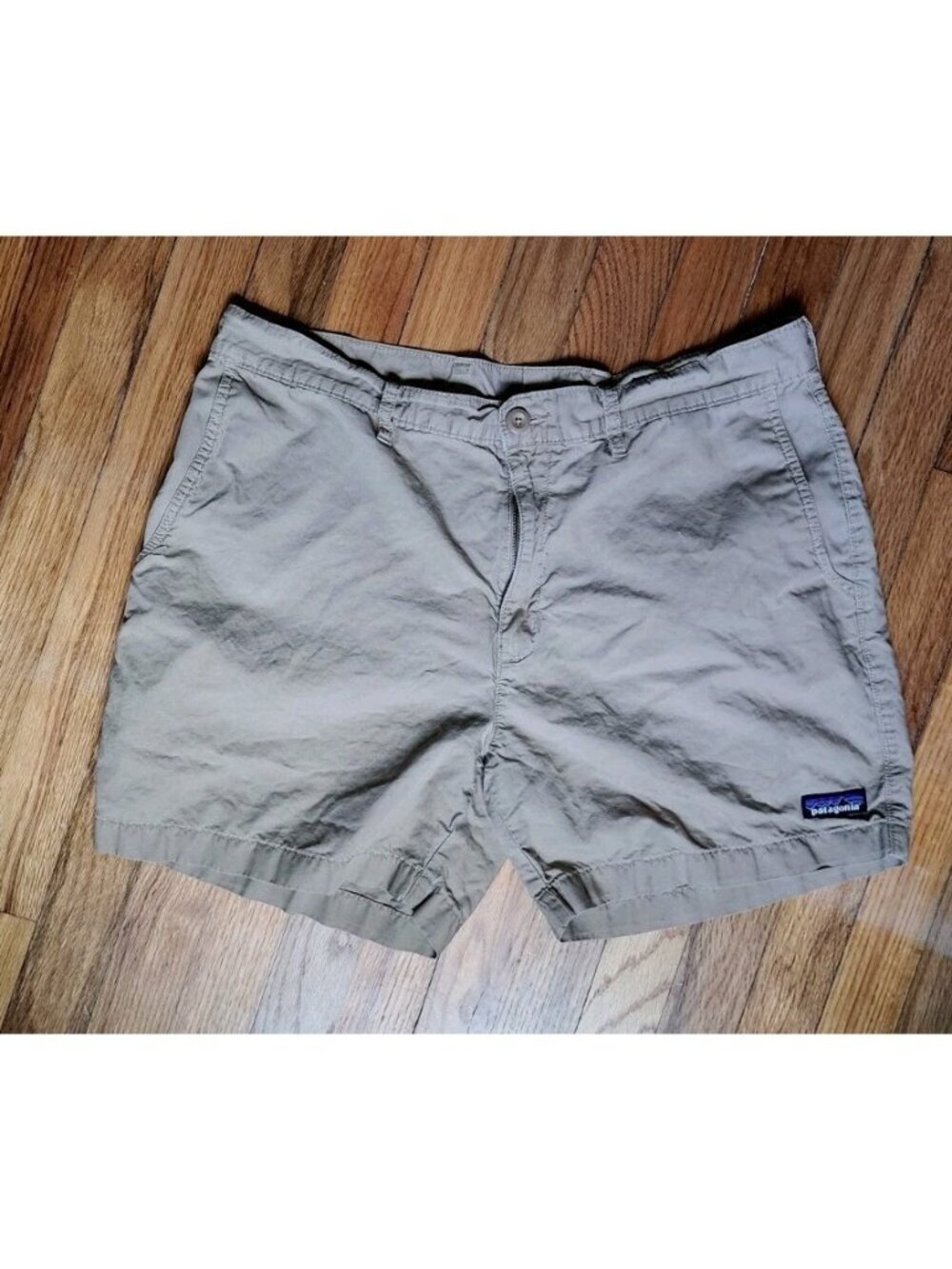 Patagonia Lightweight All Wear Hemp Organic Cotton 6" Shorts 35 Mojave Khaki Pin